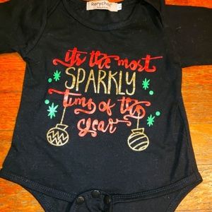 Christmas sparkly onesie 6months